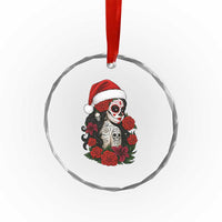 Dia De Los Muertos Mexican Christmas Crystal Glass Ornament Day of the Dead Sugar Skull Women - Wonder Print Shop