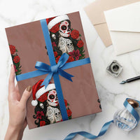 Dia De Los Muertos Mexican Christmas Wrapping Paper Roll Day of the Dead Sugar Skull Women - Wonder Print Shop