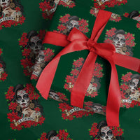 Dia De Los Muertos Mexican Wrapping Paper Roll Day of the Dead Sugar Skull Women - Wonder Print Shop