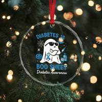 Diabetes is Boo Sheet Crystal Glass Ornament Funny Halloween Ghost Diabetes Type 1 2 Awareness TS10