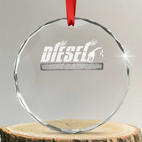 Diesel Because Electric Cars Can't Roll Coal Truck Crystal Glass Ornament Trucker Mechanic Graphic