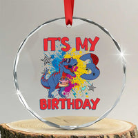 Dino Spider Its My 3rd Birthday Crystal Glass Ornament Dinosaur Gift For Boys