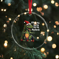 Dinosaur Christmas Crystal Glass Ornament Fa Ra Ra Ra Rawr Xmas Tree Santa Rex Lover TS02