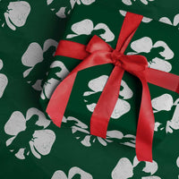 Dinosaur St Patricks Day Shamrock Wrapping Paper Roll Silhouette Boys Toddler Kids