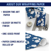 Dinosaur St Patricks Day Shamrock Wrapping Paper Roll Silhouette Boys Toddler Kids