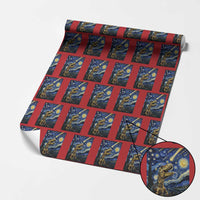 Dinosaur Starry Night Meteor Shower Wrapping Paper Roll Astronomy Lover Gift