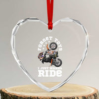 Dirt Bike Boys Heart Crystal Glass Ornament Funny Forgive Toys I Just Wanna Ride Motocross Rider - Wonder Print Shop