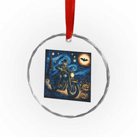 Dirt Bike Crystal Glass Ornament Van Gogh Starry Night Halloween Biker TS14