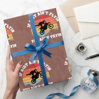 Dirt Bike Wrapping Paper Roll If Dirt Ain't Flyin You Ain't Tryin Vintage Rider - Wonder Print Shop