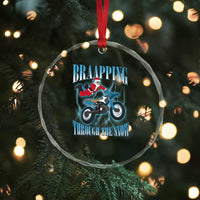 Dirt Bike Xmas Crystal Glass Ornament Brraaap Funny Motocross Biker Xmas Gift TS10