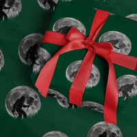 Disc Golf Bigfoot Wrapping Paper Roll Funny Cool Full Moon & Trees Sasquatch - Wonder Print Shop