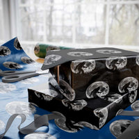 Disc Golf Bigfoot Wrapping Paper Roll Funny Cool Full Moon & Trees Sasquatch - Wonder Print Shop