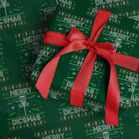 Disc Golf Christmas Wrapping Paper Roll Merry Discmas Ugly Xmas - Wonder Print Shop