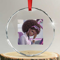 Disgusted Black Doll Meme Crystal Glass Ornament Funny Sassy Reaction Afro Girl With Attitude