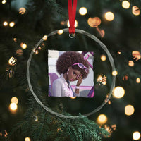 Disgusted Black Doll Meme Crystal Glass Ornament Funny Sassy Reaction Afro Girl With Attitude