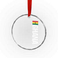 Distressed Ghana Flag Crystal Glass Ornament Vintage Ghanese Flag Africa Ghanaian Heritage