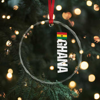 Distressed Ghana Flag Crystal Glass Ornament Vintage Ghanese Flag Africa Ghanaian Heritage