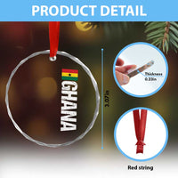 Distressed Ghana Flag Crystal Glass Ornament Vintage Ghanese Flag Africa Ghanaian Heritage