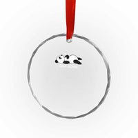 Diva Down Crystal Glass Ornament Funny Lazy Panda Meme
