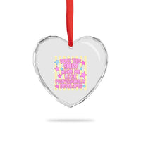 Does This Shirt Make Me Look Professionally Developed Heart Crystal Glass Ornament Y2K Retro Stars Funny Professional Development Workplace Humor
