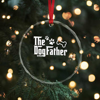 Dog Dad Crystal Glass Ornament The Dogfather Fathers Day Gift For Dog Lovers