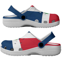 Dominican Republic Clogs Shoes Heritage Palette Flag-Inspired - Wonder Print Shop