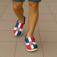 Dominican Republic Clogs Shoes Heritage Palette Flag-Inspired - Wonder Print Shop
