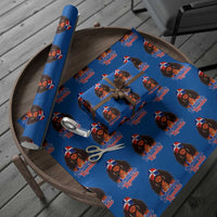 Dominican Republic Princess Wrapping Paper Roll Melanin Afro Girl Heritage Gift for Black Girls
