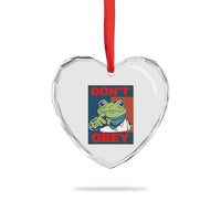 Don't Obey Portland Frog Heart Crystal Glass Ornament Frogs Protest Activism Hope Style Poster Graphic - Wonder Print Shop