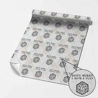 Don’t Worry I Have a Plan Dice Humor Wrapping Paper Roll Funny Tabletop RPG Dungeon Roleplay Fans - Wonder Print Shop