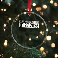 Doomsday Clock Armageddon Crystal Glass Ornament 85 Second To Midnight