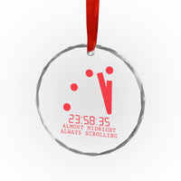 Doomsday Clock Armageddon Crystal Glass Ornament Almost Midnight Always Scrolling