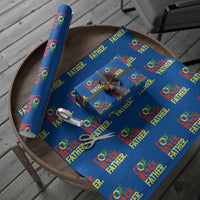 Dope Black Father Wrapping Paper Roll Proud Black Father Gift