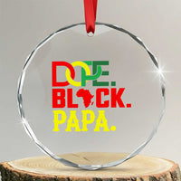 Dope Black Papa Crystal Glass Ornament Melanin King Fathers Day Gift