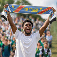 DR Congo World Football 2026 Soccer Scarf Power Never Bows