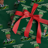 Dr Most Hon Andrew Holness JLP Supporter Wrapping Paper Roll Building Jamaica for a Brighter Future Jamaica Labor Party Politics - Wonder Print Shop