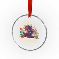 Dragon Read Book Crystal Glass Ornament Funny Read Books Be Kind Stay Weird TS12
