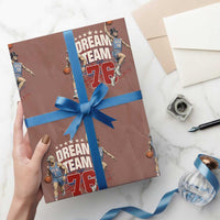 Dream Team 76 Founding Fathers Playing Basketball Wrapping Paper Roll Funny George Washington Abraham Lincoln Patriotic Sports Fan