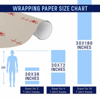 Drums Heartbeat Wrapping Paper Roll Drummer Percussionist - Wonder Print Shop