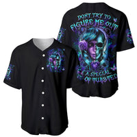 Lady Skull Baseball Jersey Don't Try To Figure Me Out I'm A Special Kind Of Twisted - Wonder Print Shop