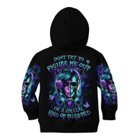 Lady Skull Kid Hoodie Don't Try To Figure Me Out I'm A Special Kind Of Twisted - Wonder Print Shop