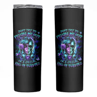 Lady Skull Skinny Tumbler Don't Try To Figure Me Out I'm A Special Kind Of Twisted - Wonder Print Shop