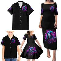 Witch Skull Family Matching Puletasi and Hawaiian Shirt I'm A Good Person But Don't Give Me A Reason To Show Evil Side - Wonder Print Shop