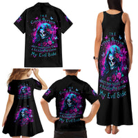 Witch Skull Family Matching Tank Maxi Dress and Hawaiian Shirt I'm A Good Person But Don't Give Me A Reason To Show Evil Side - Wonder Print Shop