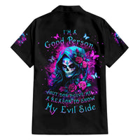 Witch Skull Family Matching Tank Maxi Dress and Hawaiian Shirt I'm A Good Person But Don't Give Me A Reason To Show Evil Side - Wonder Print Shop