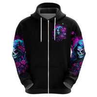 Witch Skull Hoodie I'm A Good Person But Don't Give Me A Reason To Show Evil Side - Wonder Print Shop