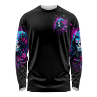 Witch Skull Long Sleeve Shirt I'm A Good Person But Don't Give Me A Reason To Show Evil Side - Wonder Print Shop