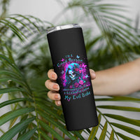 Witch Skull Skinny Tumbler I'm A Good Person But Don't Give Me A Reason To Show Evil Side - Wonder Print Shop