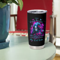 Witch Skull Tumbler Cup I'm A Good Person But Don't Give Me A Reason To Show Evil Side - Wonder Print Shop