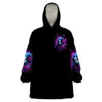 Witch Skull Wearable Blanket Hoodie I'm A Good Person But Don't Give Me A Reason To Show Evil Side - Wonder Print Shop